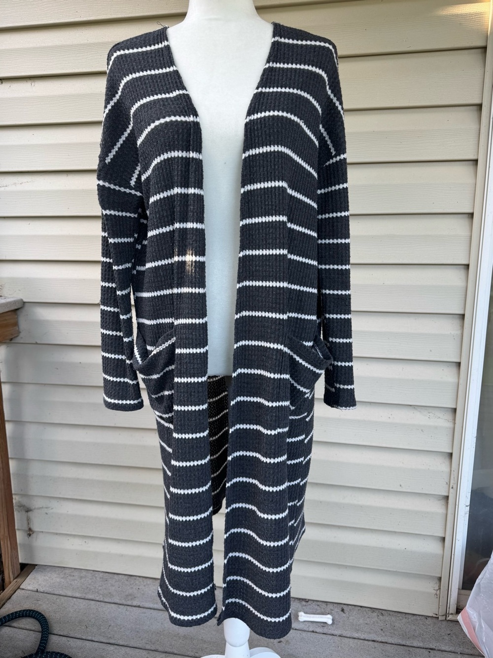 Bibi Midi Striped Cardigan